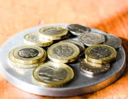 Plate of coins